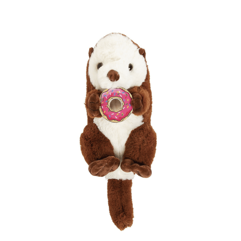 plush otter with donut