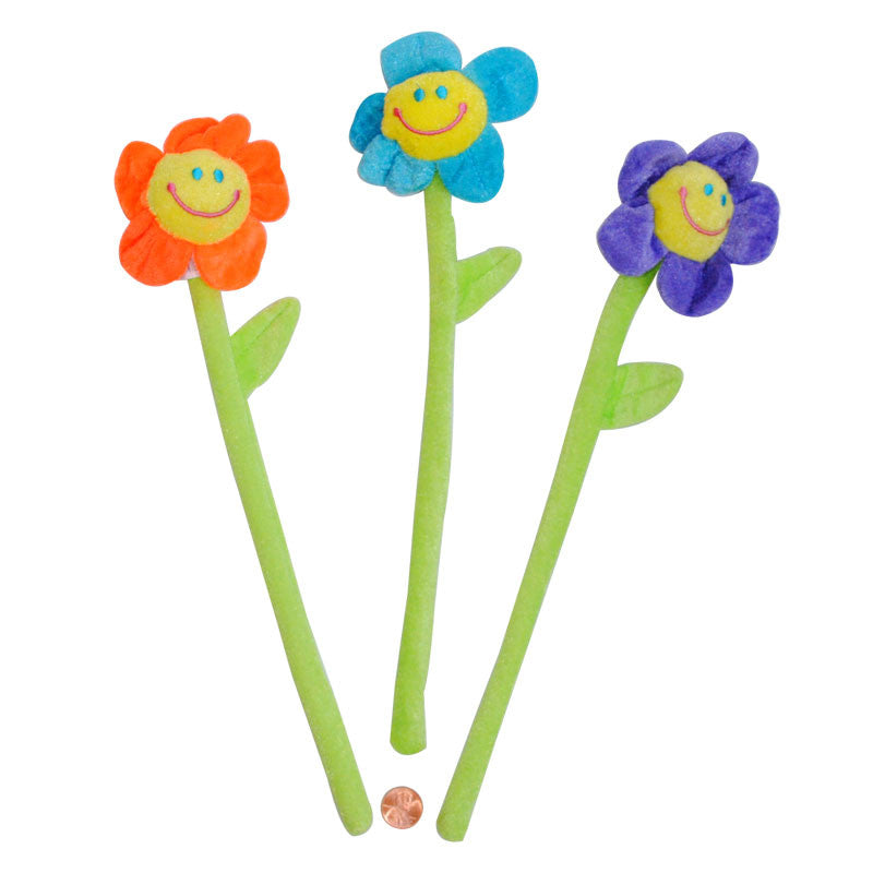 Plush Bendable Smiley Face Flowers Kids Prize