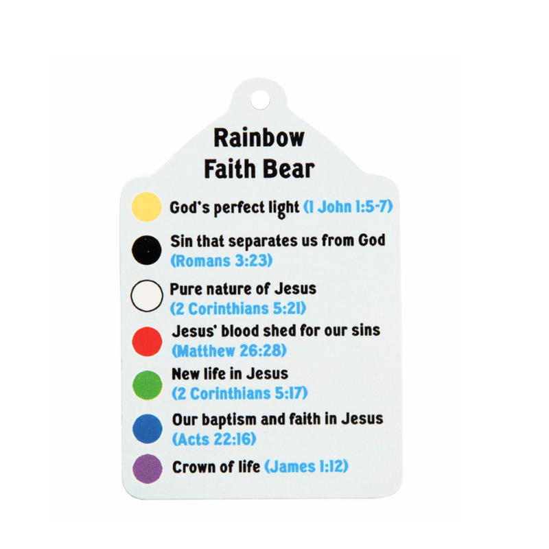 rainbow faith bear card