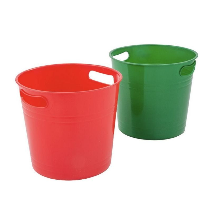 Red and Green Large Buckets