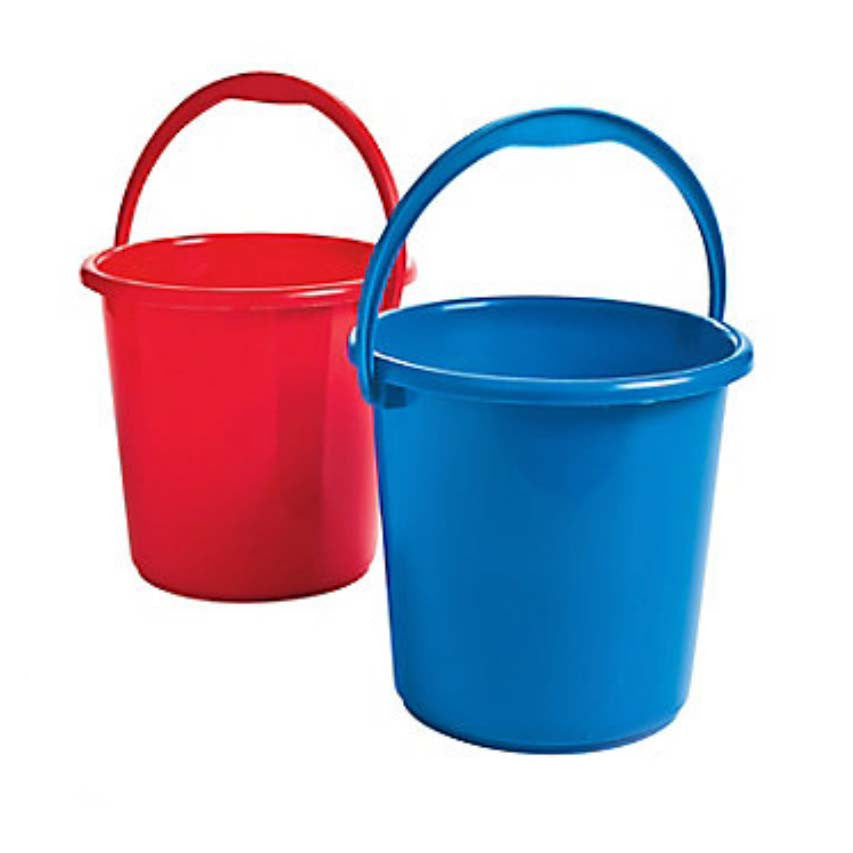 Medium Sized Red White Sand Pails or Buckets for Carnival Games