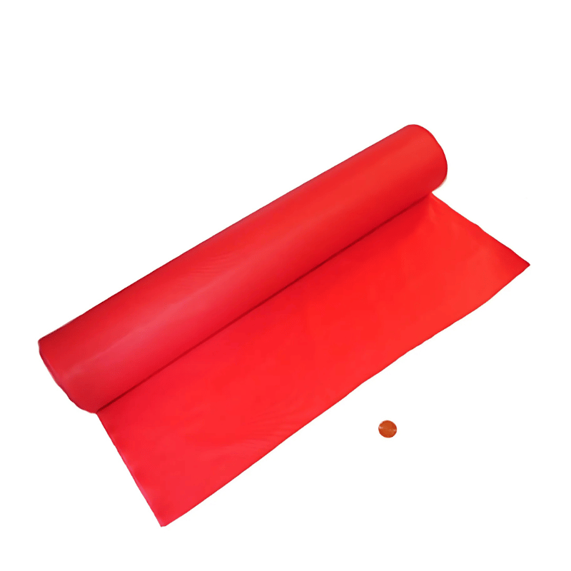 red tablcloth roll