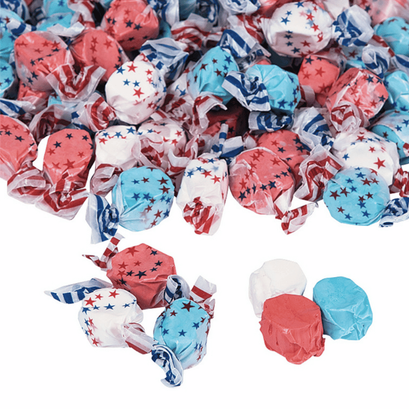 red white blue patriotic taffy