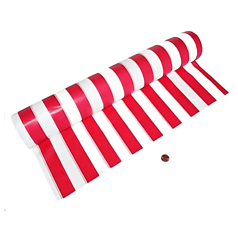 red white tablecloth roll