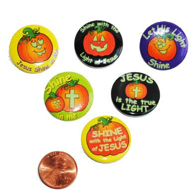 Religious Pumpkin Buttons