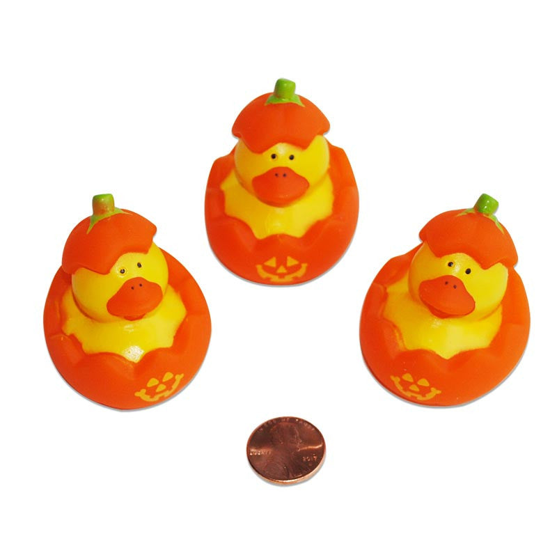 Fall Rubber Ducks in Jack O Lanterns 