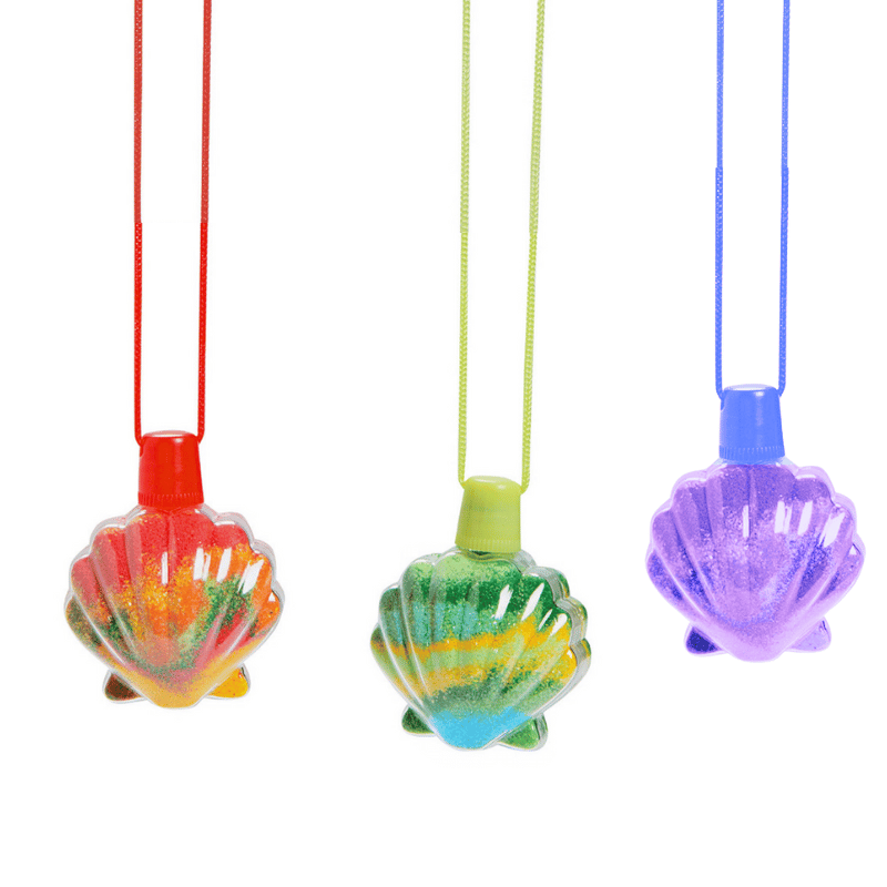 sea shell sand art bottle necklaces