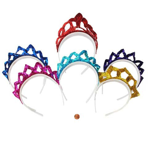 Brightly Colored Sequin Tiaras