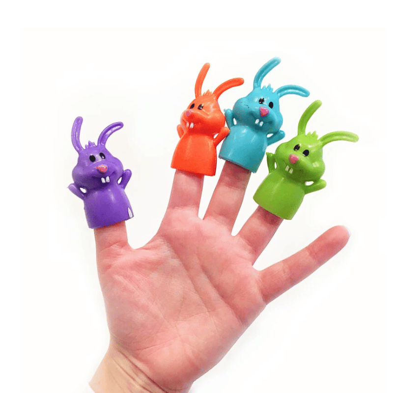 small bunny finger puppets