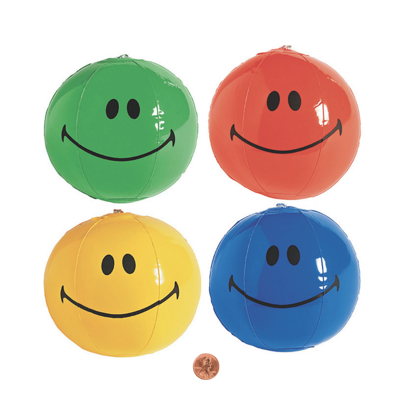 small smile face beach balls