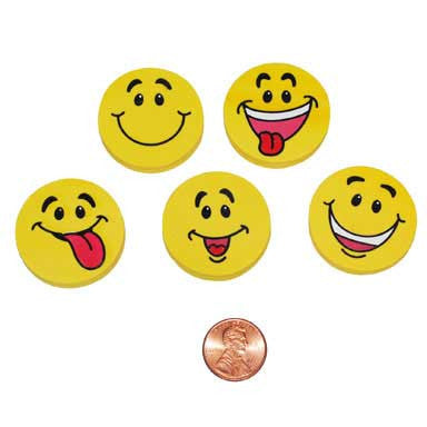 Smile Face Erasers - arcade prize