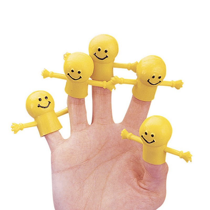 smile face finger puppets