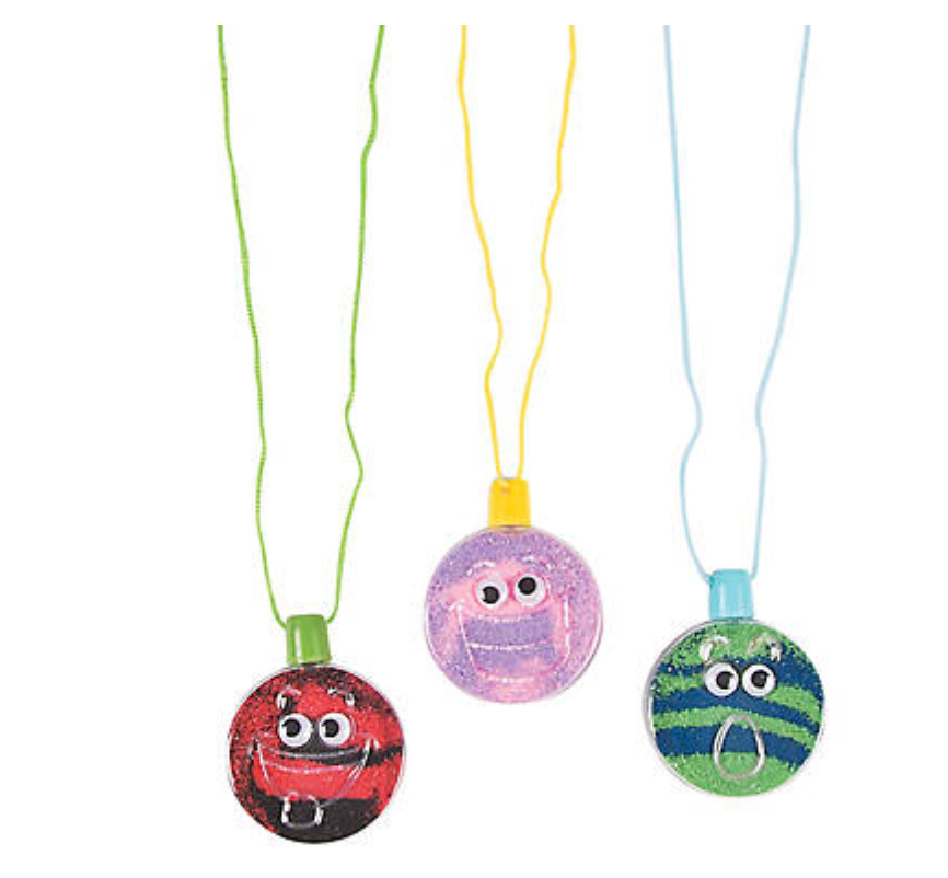 Smile face google eye sand art necklace wholesale