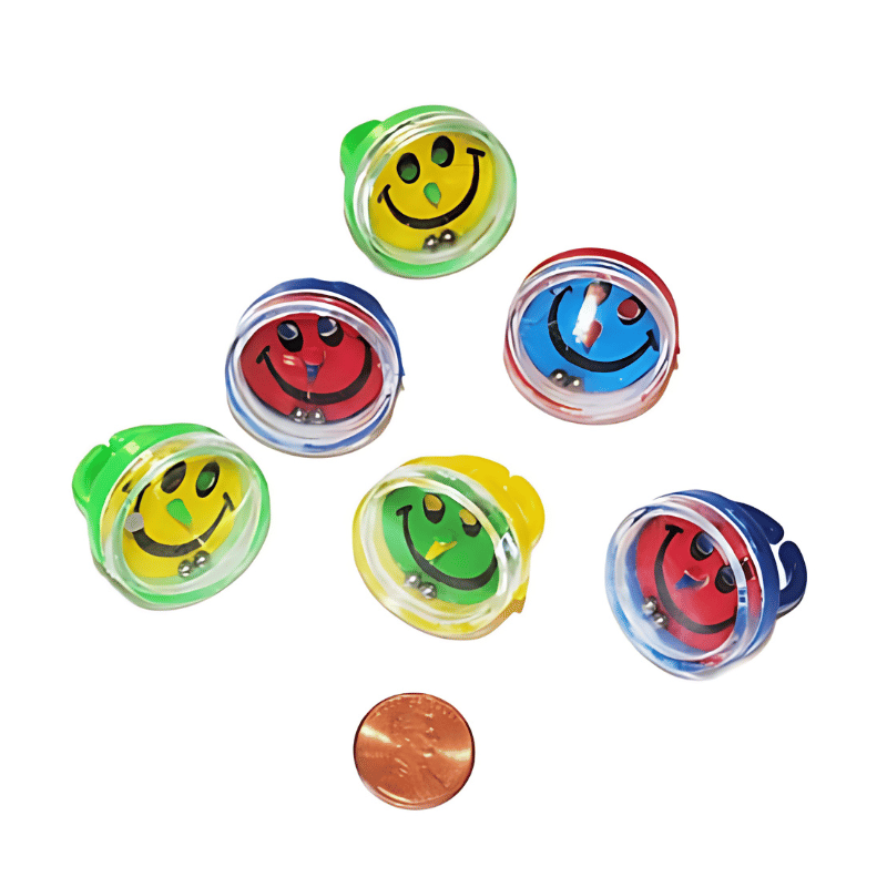 smile face puzzle rings