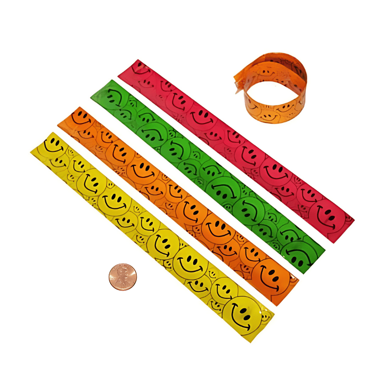 smile face slap bracelets