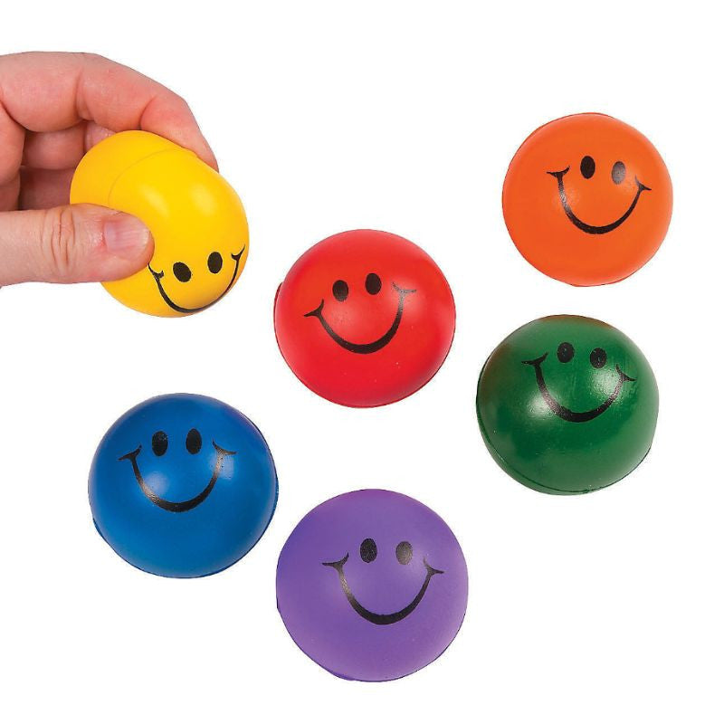 Smile Face Stress Balls - Wholesale Bright Colors