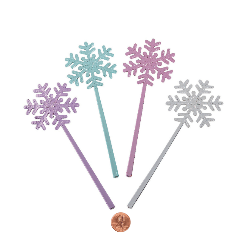 snowflake plastic wands