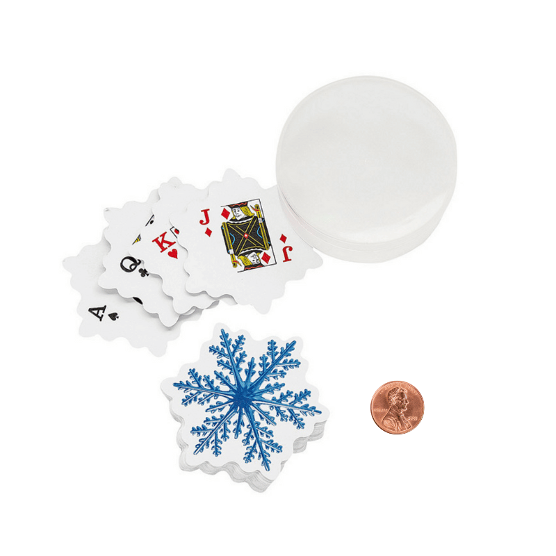 snowflake playing cards