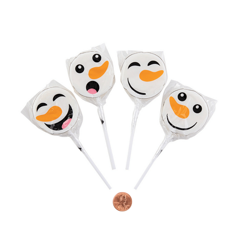 snowman lollipops