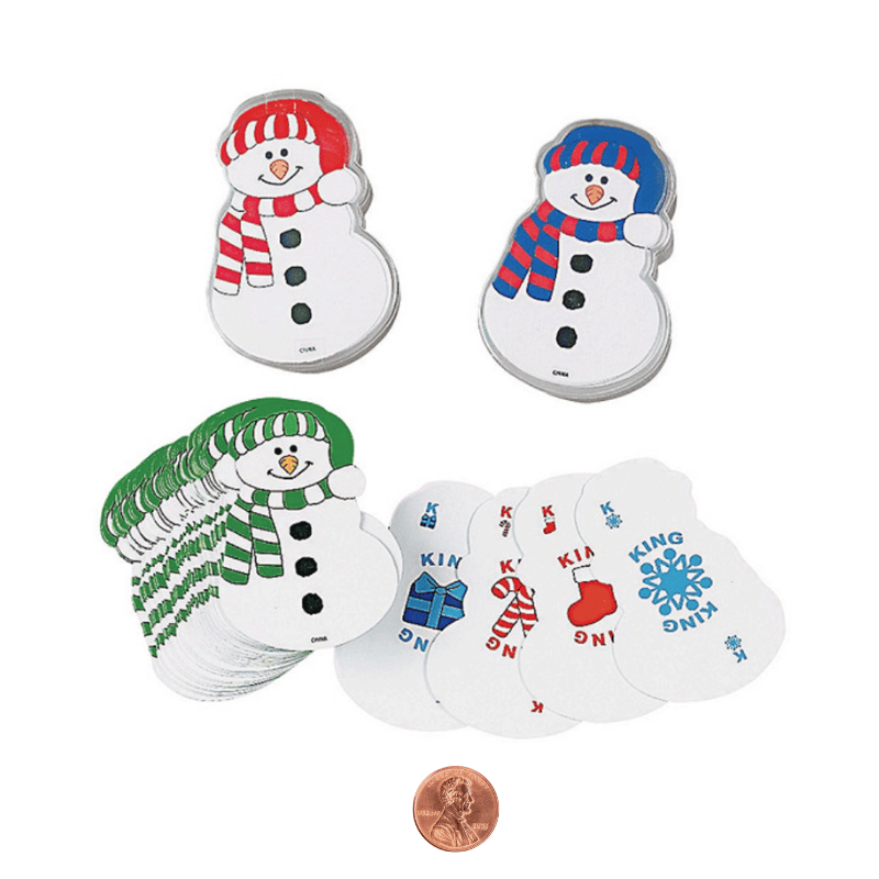 snowmen playing cards bulk