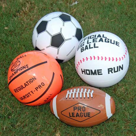 sports shaped beach balls toys bulk