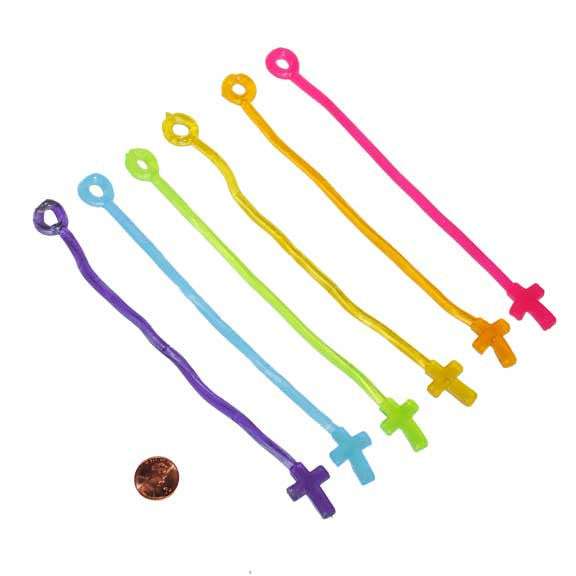 Sticky Crosses on a String Toy