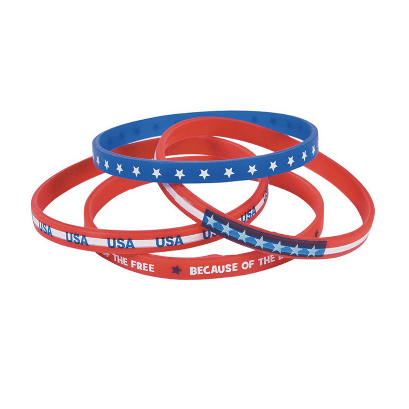 thin novelty patriotic bracelets