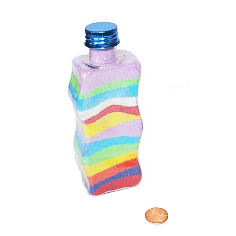 wavy plastic sand art bottle