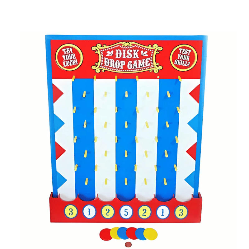 wooden disc drop game