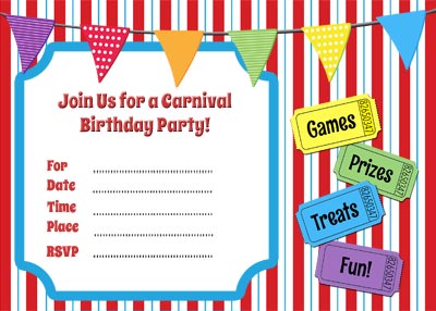 Free Carnival Party Invitations 5